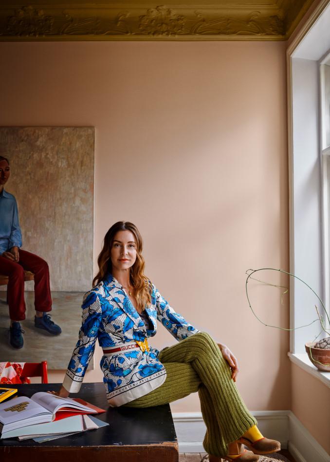 Interjero dizainerė Marie Olsson Nylander ir persikinė spalva